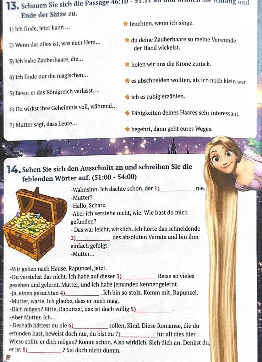 Воркбук для вивчення німецької мови за мультфільмом Rapunzel A2-B1 — Photo 4