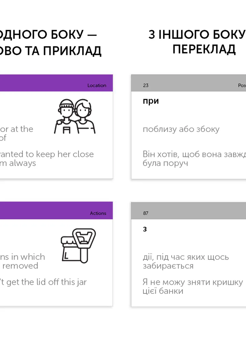 Картки English Prepositions A1-B1 (105 карток) — Фото 3