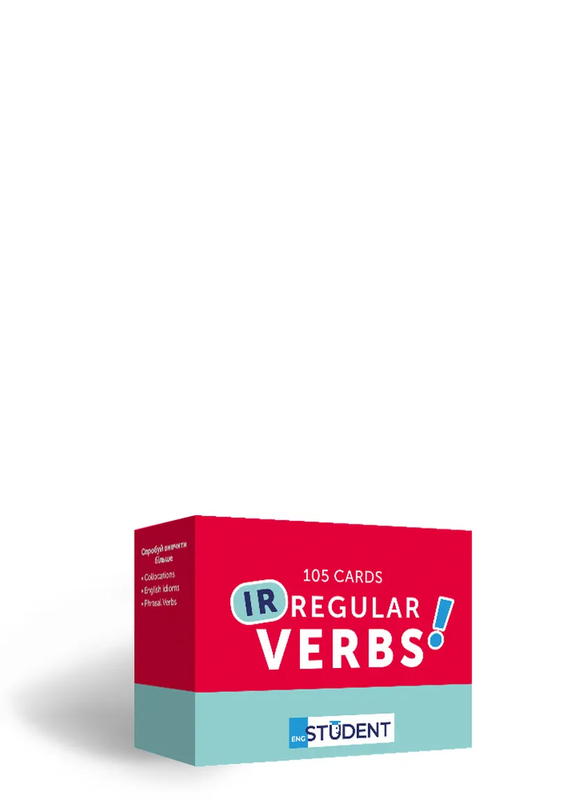 Картки English Irregular verbs A1-B1 (105 карток) — Photo 2