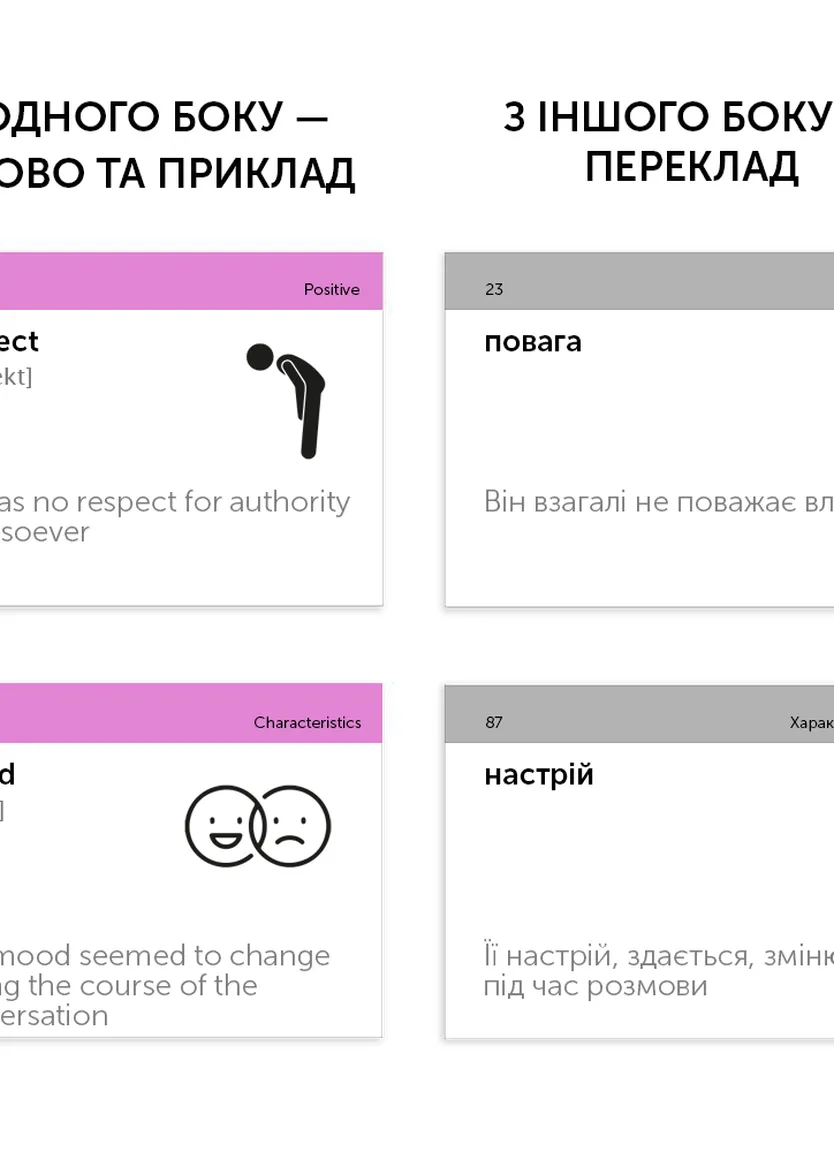 Картки English Emotions and Characters A1-C2 (105 карток) — Photo 3